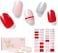 NAILOG Valentines Semi Cured Gel Nail Strips 34 pcs, Buy 2 Get 1 UV Lamp, Salon-Quality Gel Nail Stickers, Valentines Day Gel Nail Wraps with Soft Gel Finish   Love Note