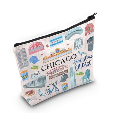 MNIGIU Chicago Makeup Bag Chicago Travel Gift Chicago Gift for Her Moving to Chicago Gift (Chicago)