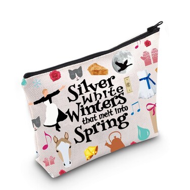 MEIKIUP The Sound of Inspired Music Gifts Musical Cosmetic Makeup Bag Musical Theatre Fans Gift Musical Makeup Zipper Pouch