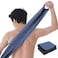 2 Pack Exfoliating Washcloth Towel,Extra Rough Body &amp; Back Scrubber for Use in Shower Bath,Korean Long Exfoliating Body Scrubber,Exfoliator Shower Towel for Men Women (1 Black &amp; 1 Blue,33.4" x 11.8")