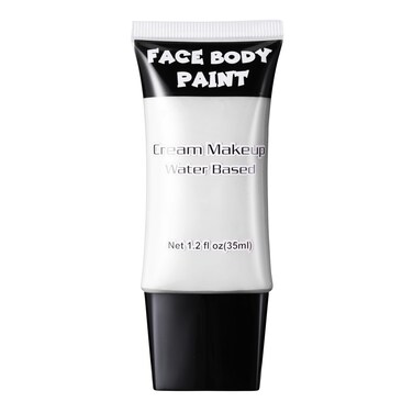 White Face Paint, Professional Face Painting Kit, Cream FX Water Based Body Paint, Full Coverage Foundation Makeup, SFX Makeup For Halloween Clown Joker Skeleton Corpse Zombie Vampire Cosplay