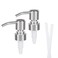 2 Pack Dispenser Pump Heads Screw on Pump Replacements 304 Stainless Steel Soap Dispenser Lids 2.5cm for Dish Soap, Lotions, Conditioner, Shampoo