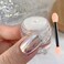 Magic White Chrome Nail Powder Super Glossy Mirror Effect for Gel Nails Polish Design, Moonlight Pearl Chrome Powder for Nails Metallic Silver Glitter Pigment Powder 0.5g with Tool