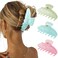 HAIMEIKANG 3 Pcs Hair Claw Clips for Women, 4 Inch Large Marble Claw Clips for Thick Thin Hair, Non-slip Strong Hold Jaw Clips Fashion Hair Accessories for Women Girls
