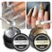 2pcs 5ml Metallic Painting Gel Kit, Gold and Silver Mirror Chrome 3D Effect Gel Nail Polish Metal Painted Drawing Stripper Glossy Soak Off UV/LED DIY Nail Art Manicure