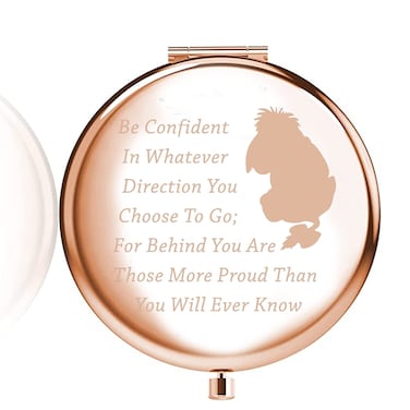 LQRI Donkey Quote Compact Mirror Donkey Fans Gifts Donkey Donkey Makeup Mirror Cartoon Merchandise Cartoon Lovers Gift (Donkey)