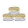 Zenvista Empty Premium Acrylic Jars, Small Containers For Cosmetics, Lip Balm Containers, Transparent Jar With Gold Cap 8gm/0.28oz (Pack of 3)