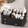 MIUOPUR Makeup Organizer for Vanity, Large Capacity Desk Organizer with Drawers for Cosmetics, Lipsticks, Jewelry, Nail Care, Skincare, Ideal for Bedroom and Bathroom Countertops - Large Black