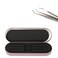 Eyelash Tweezer Case, Portable Tinplate Lash Eyebrow Tweezers Storage Holder Tool Box Makeup Tools Organizer for Women Girls, 6.9 x 2.4inch(Rose Red)