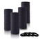 WANBY Hair Ties Big Seamless Black Hair Bands Soft Elastics Ponytail Holders Hair Ties for Girls Toddler (100Pcs)
