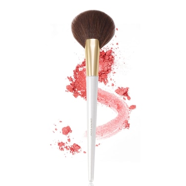 Round Fan Makeup Brush, Thick Fan Brush Makeup, Fan Brush Bronzer, Fluffy Blush Brush for Cheeks, Sculpt Blush Brush, Contour Brushes for Makeup - White, 169O