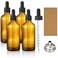 4 Pack, 100ml Dropper Bottles with 2pcs Glass Pipettes(1ml) - Essential Oils Bottles for Health, Personal Care &amp; Beauty - 3.4oz Thick Dark Amber Glass Tincture Bottles with Eye Droppers, Leakproof