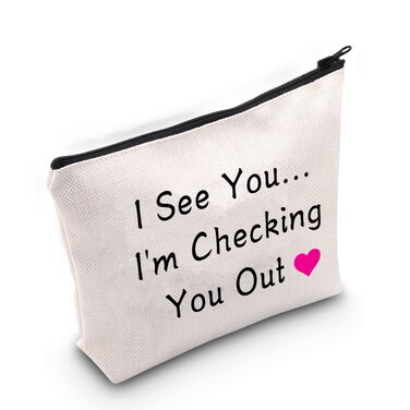 LEVLO Eurovision Song Contest The Story of Fire Saga Jewelry I See You I'm Checking You Out Cosmetic Bags Movie Quote Bags (Checking You Out)