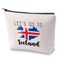 ZJXHPO New Iceland Trip Travel Case Iceland Travel Journal Makeup Bag New Iceland Gift Souvenir New Iceland Vacation Travel Gift Travel Lover Gift (Iceland)
