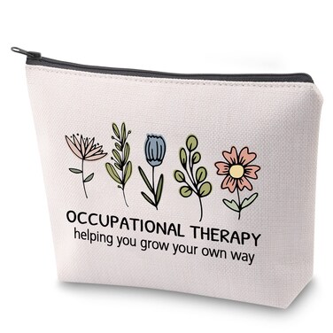 ZJXHPO Occupational Therapist Appreciation Gift OT Survival Kit Occupational Therapy Helping You Grow Your Own Way Makeup Bag With Zipper (OT Way)