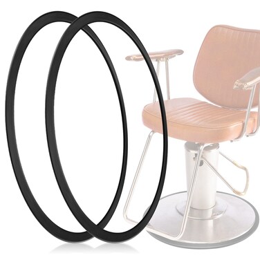 Noverlife 2PCS Barber Salon Styling Chair Hydraulic Base Ring Gasket, Salon Equipment with Protective Rubber for Tile and Wood Floor, Preventing Hair from Hiding