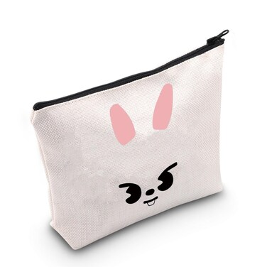 G2TUP K-Pop SKZ Makeup Bag K-Pop Leebit Gifts SKZ Cartoon Member Gifts SKZ Merchandise (rabbit)