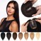 JGS1996 Hair Toppers for Women Real Human Hair 150% Density Hand Made Lace Base Remy Hair Wig Topper with Thinning Hair Pieces No Bangs Clip in Hair Extensions