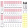 AMORIX 50PCS Mini Lip Gloss Tubes with Wand 1.2ml Empty Lip Gloss Containers Refillable Travel Lip Balm Tubes for Samples with 5ml Syringes DIY Lip Gloss Base + Labels (Pink)