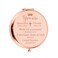 FOOZDEEVAAQ Religious Compact Mirror, Baptism &amp; First Communion Gift for Girls, 2.56in Round, Rose Gold