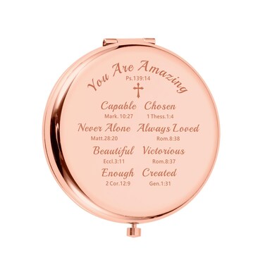 First Communion Gifts for Teen Girls Catholic Confirmation Gifts for Teenage Girls Easter Gifts for Teens Easter Basket Stuffers for Kids Baptism Gifts for Girls Christian Religious Compact Mirror