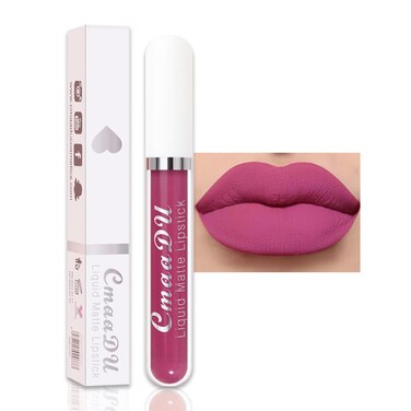 evpct CmaaDu 1Pcs Violet Pink Liquid Matte Lipstick Lipgloss Set for Women, labiales mate 24 horas originales matte larga duracion 24 Hour Lipstick Lip Stains Long Lasting Waterproof 24, 10#