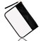 izuzta Clear PVC Flat Pouch, PU Travel Makeup Bag Clear Zipper Pouch with Wristlet, DIY Chenille Letter Bag Waterproof Portable Clear Travel Toiletry Bag Cosmetic Pouch for Women Girls (Black)