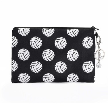Makeup Bag Volleyball Gifts Zipper Pouch Travel Accessories Cosmetic Organizer Sports (Volleyball-b)