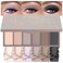 6 Color Eyeshadow Makeup Palette, 6 Light Nude Dark Nude Brown &amp; Purple Dark Brown Black Eyeshadows Palette, Everyday Matte Finish Eye Makeup Looks, Travel Friendly Size, Built-in Mirror 05#