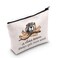 JNIAP Funny Beaver Themed Gift Beaver Lover Cosmetic Bag A Clean Beaver Always Gets More Wood Makeup Pouch For Women