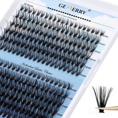 Lash Clusters Eyelash Clusters 280 PCS Cluster Eyelash Extensions Soft&amp;Natural Individual Lashes Mink Cluster Lashes DIY At Home Lash Extension Clusters By GEMERRY(30D/40D-D, 8-16mm)