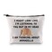 JXGZSO Funny Armadillo Gift I Might Look Like I'm Listening To You But In My Head I Am Thinking About Armadillo Cosmetic Bag Animal Lover Gift
