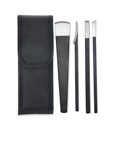 Pedicure Knife Set,4PCS Stainless Steel Dead Skin Foot Callus Remover.Ingrown Toenail Knife Remover, Professional Foot Scraper Tools,for Callus Removal Dead Skin