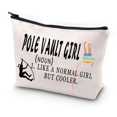 JYTAPP Pole Vaulter Makeup Bag Pole Vault Gifts Pole Vault Girl Like a Normal Girl But Cooler Makeup Bag Gifts For Pole Vaulters Makeup Zipper Pouch Bag