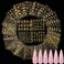 24 Pcs Gold Flowers Universe Nail Art Sticker, KISSBUTY Gold Flowers Stars Moon Nail Decals Thin Gummed Flowers Nail Adhesive Stickers Gold Constellation Starry Sky Nail Art Decor