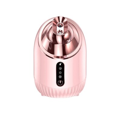 Facial Steamer - Nano Ionic Facial Steamer with Cold&amp;Warm&amp;Hot Mist,240ml Large Water Tank,Small Face Humidifier, Pink