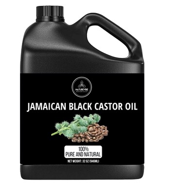 Naturevibe Botanicals Jamaican Black Castor Oil 32 Ounces   100% Pure and Natural   Great for Skin Care and Hair Care