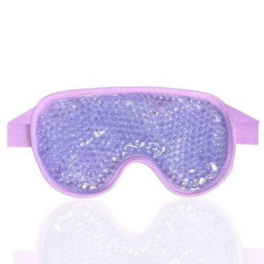 Cooling Gel Bead Eye Mask - Reusable Eye Mask with Cooling Gel for Puffiness, Migraines, Headaches &amp; Post-Surgery Relief - Cold Eye Mask for Puffy Eyes &amp; Relaxation (Purple)