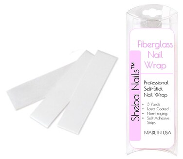 Sheba Nails Fiberglass Nail Wrap Self Adhesive Strips 3 Yards - Nail Bandage - Use to Repair Natural Nails - Great for Strengthening Weak, Thin Nails - Natural Looking