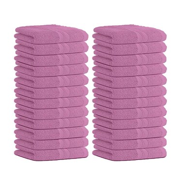 100% Cotton Salon Towel Set of 24 400 GSM Soft Hand Towel Bulk Hand Towel Cotton Salon Towel Ideal for Spa Gym Bathroom Hotel Absorbent  Not Bleach Proof Quick Dry Hand Towel 16 x 27 in Pink
