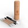 Bamboo Reusable qtip Ear Swab and Makeup Swabs Kit. 1 Case with 4 Reusable Silicone Cotton Swabs for Ears, Baby, Beauty.