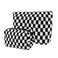 2Pcs Makeup Bag for Women Checkered Cosmetic Bag Set Travel Toiletry Bag Makeup Pouch Cute Makeup Bag for Purse Zipper Storage Bag Brushes Aesthetic Accessories Girls Car Essentials Bag(Black)
