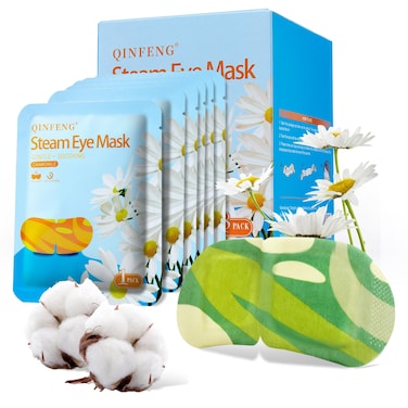 18 Packs Steam Eye Masks for Dry Eyes Warm Eye Mask Heated Eye Mask Reduce Puffiness Dark Circles Travel Essentials Eye Masks for Sleep Disposable-Chamomile