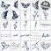 CHARLNET 88 Sheets Semi-Permanent Butterfly Tattoos for Women Girls - 2 Weeks Long Last Sexy Realistic Tiny Flowers Words Temporary Tattoos for Women Body Art Stickers