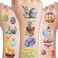 120 Glitter Styles Easter Temporary Tattoos for Kids - 12 Sheets Glitter Easter Egg Bunny Tattoos for Boys Girls Party Favors Goodie Bag Fillers