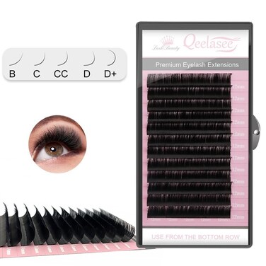 0.07 Thickness C Curl 12mm Volume Mink Eyelash Extensions Silk Individual Lash Extensions Semi-permanent Pure Korean Silk lashes Soft Application for Professional Salon Use