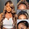 Aaliweya 360 Highlight Ombre Body Wave Lace Frontal Wig 360 HD Transparent Full Lace Front Wigs Human Hair for Women 180 Density Glueless Pre Plucked Natural Hairline 28Inch