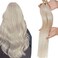 I Tip Hair Extensions Human Hair Blonde 22 Inch Fusion Hair Extensions with Itlian Keratin Glue Color #60A White Blonde Stick Tip Keratin Bond Hair Extensions 0.8g/Strand 40g Thick Hair Extensions