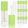 COSIDEA 14pcs Empty 6ml big doe foot wand Chunky lip gloss tubes for DIY lipgloss,Pink round lipgloss containers tubes with thick wand (Green)