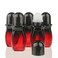 COSIDEA 5 PCS Empty 50ml 1.67oz Dark Gradient red glass oil roller bottles refillable Deodorant container applicator in bulk